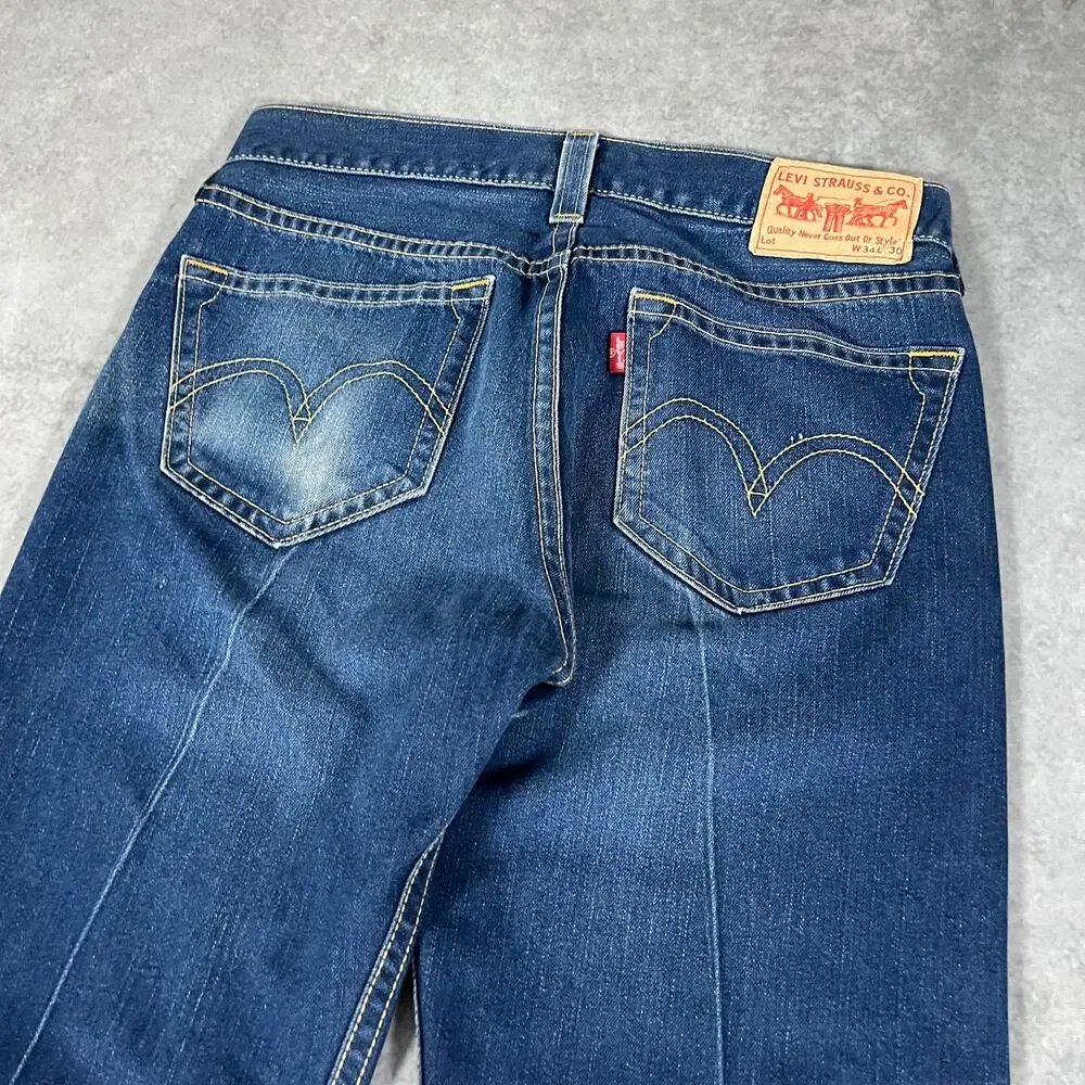 Levi's Type 1 Iconic Straight Jeans Men's Blue Denim Pockets Classic Size 34x30